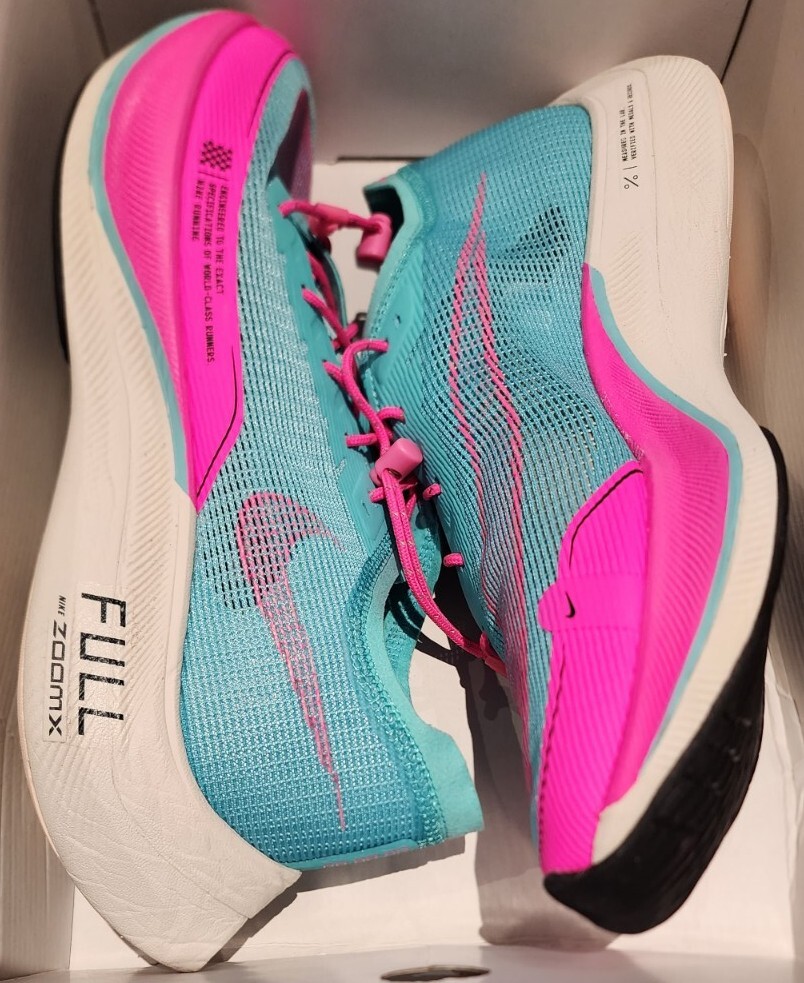 Nike ZoomX Vaporfly Next% Turquoise Men's Running Shoes Size 11