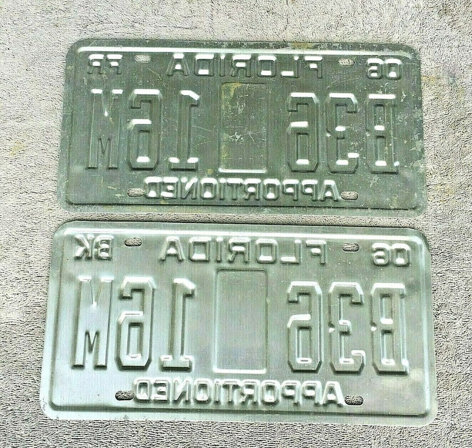 Florida Apportioned License Plate Tag B36 16M Semi Truck Rig Vehicle