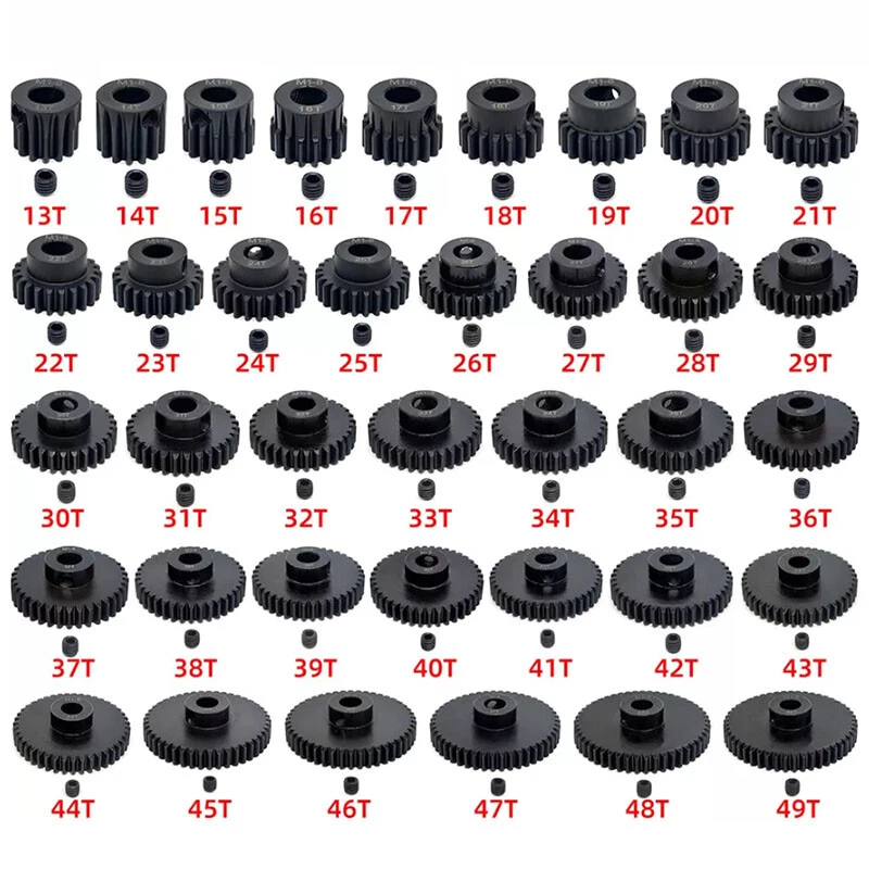 M/1 8mm 13T 14T 15T 16T 17T 18T 19T- 49T Pinion Motor Gearbox for 1/5 1/6 RC Car - Image 2 of 4