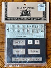 TOLD IN A GARDEN ‘Garden-Berries’ Cross Stitch Pattern Chart #24 Excellent Cond.