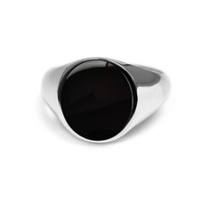 Black Onyx Gemstone 925 Silver Ottoman Handmade Turkish Men's Ring Jewelry P#269