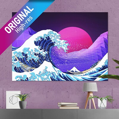 MORE WAVE KM 田我流 C.O.S.A. Vaporwave Synthwave Space: The Great Wave off Kanagawa [synthwave/vaporwave