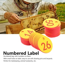 New Beekeeping Husbandry Hanging Numbered Tag Labels Farm Livestock Breeding 