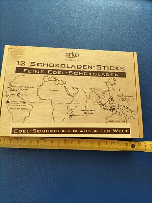 Holzkiste Arko Schokolade alte Holzkiste Schatulle ca. 21,5 x 14  x3,5 cm