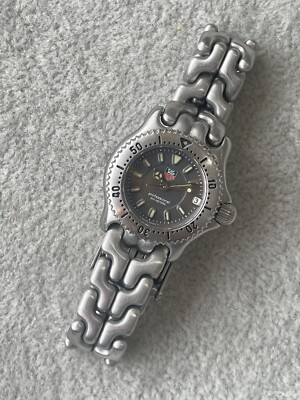 Tag Heuer Ladies Sport Elegance S/EL WG1412-0 Stainless Steel Divers Watch Gray 