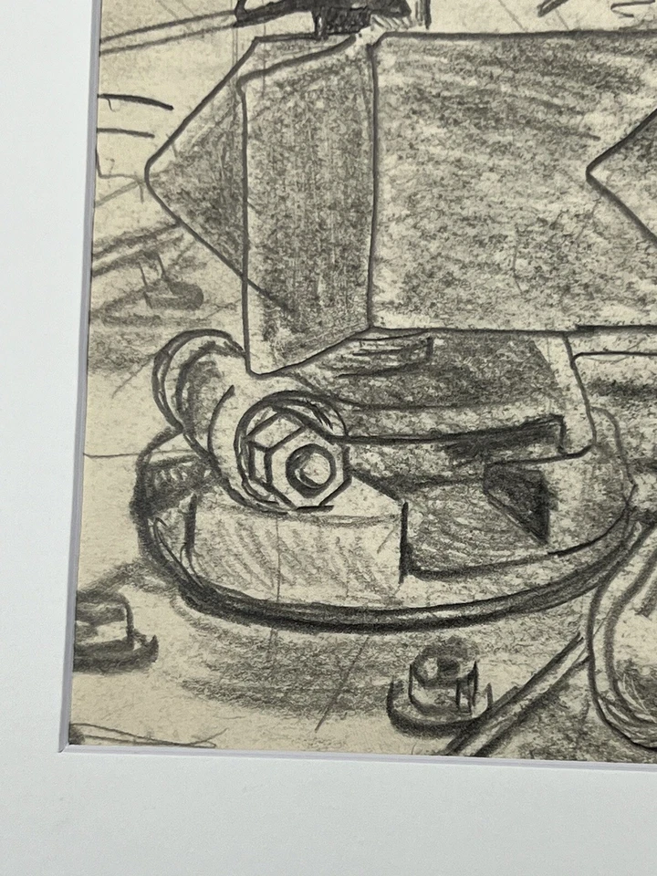 Depression Era WPA 绘图火车信号铁路开关 11x14 Bruce Mitchell 复古 — 第 4/4 张图片