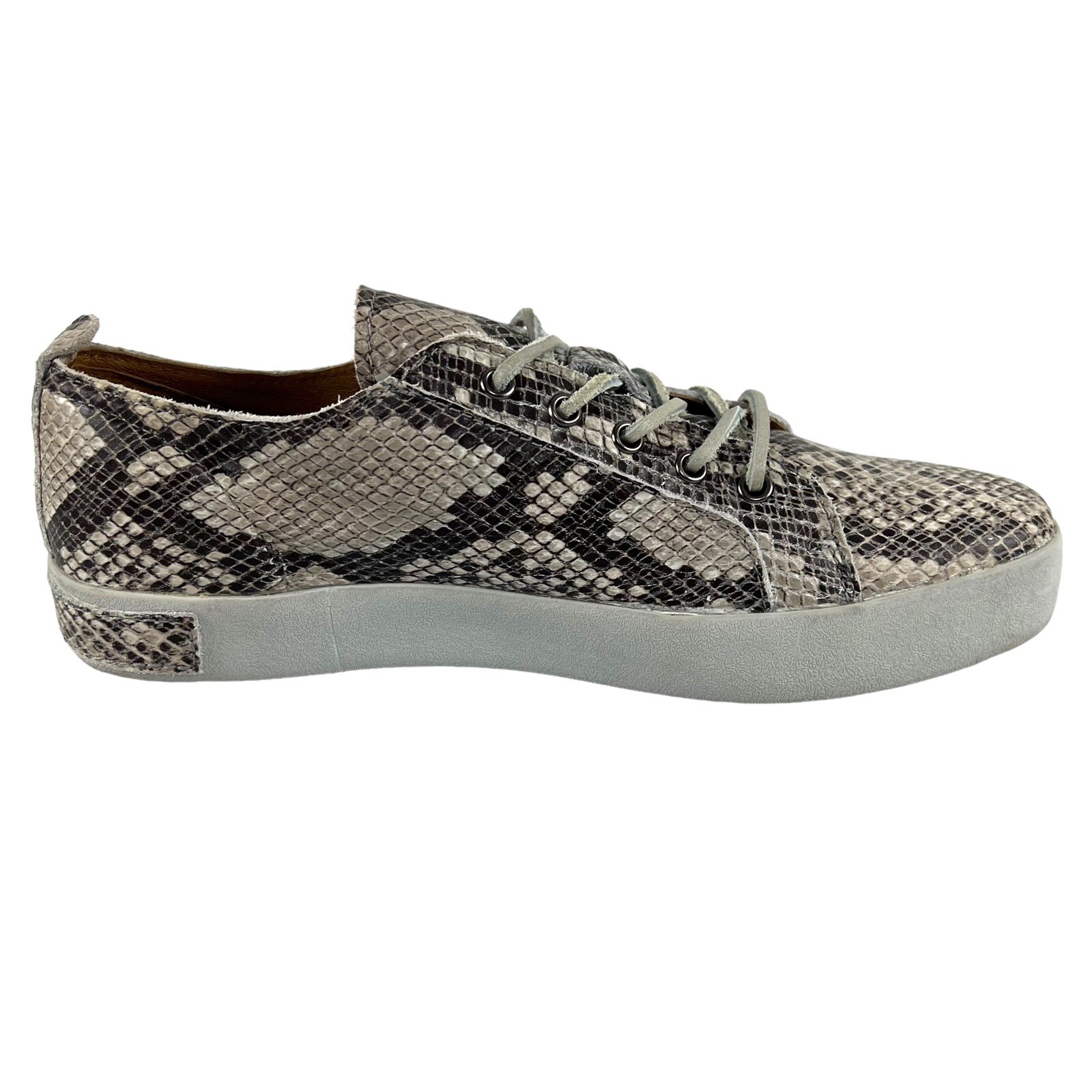 Blackstone White Python Snakeskin Low Casual Snea… - image 13