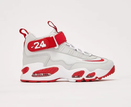 Nike Air Griffey Max 1 GS FD1025-043 Cincinnati Reds Kids Pure Platinum Grey Red