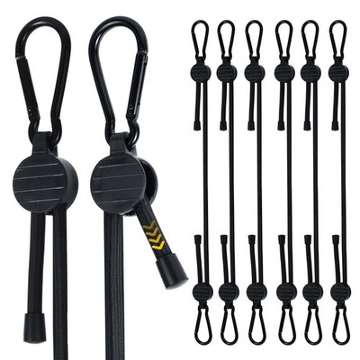 Adjustable Bungee Cords with Hooks, 6 Pack Thick Elastic Straps, Easy to Leng...