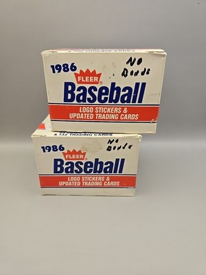TWO 1986 Fleer Updated MLB Card Sets - No Stickers And Both Missing 14,15,20,25