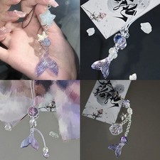 Mermaid Colorful Purple Fish Tail Mobile Phone Lanyard Pendant Mobile Phone Chai