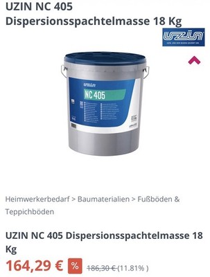 UZIN NC 405 DISPERSIONSSPACHTELMASSE 18kg