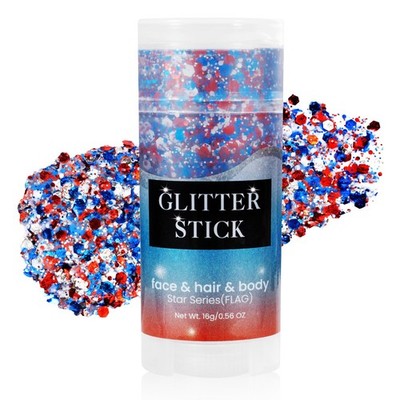 Mysense Patriotic Red White and Blue 08# Glitter Stick