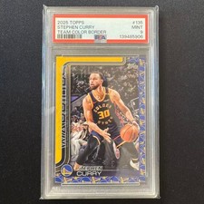 🔌IU 2025-26 TOPPS BASKETBALL TEAM COLOR BORDER VARIATION STEPHEN CURRY PSA9