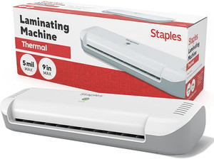 Staples 9-Inch Thermal Laminator Machine, Fast Warm-Up, Jam-Free Technology, Lam