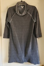 Cowlneck Sweatshirt Dress Outer Seam Big Pockets Lounge Fun Size XS