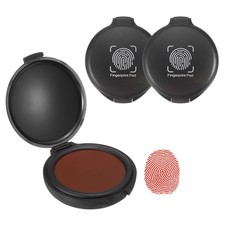 3Pcs Fingerprint Ink Pads for Office Supplies, Red