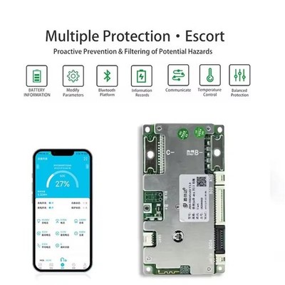 JBD 7S-20S 40A-80A Li-ion Lifepo4 Battery Smart BMS LFP NMC Build-in BT w/ UART