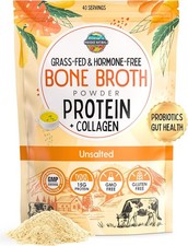 Paradise Naturals 100 Grass-Fed Natural Beef Bone Broth Powder  Active Prob...