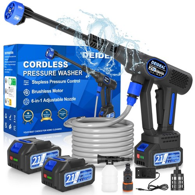 #ad Cordless Pressure Washer 1280 PSI Portable Power Washer with Trigger Control... $117.54