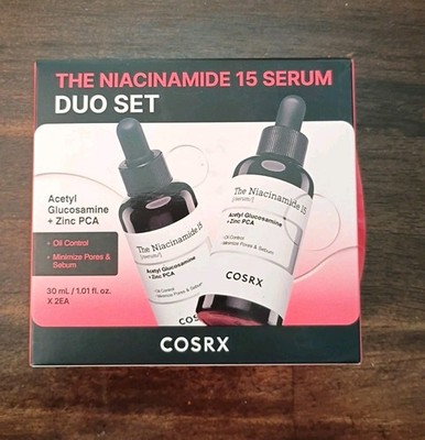 COSRX The Niacinamide 15 Serum 30mL/1.01 fl oz (2-pack) Zinc Oil BNIB