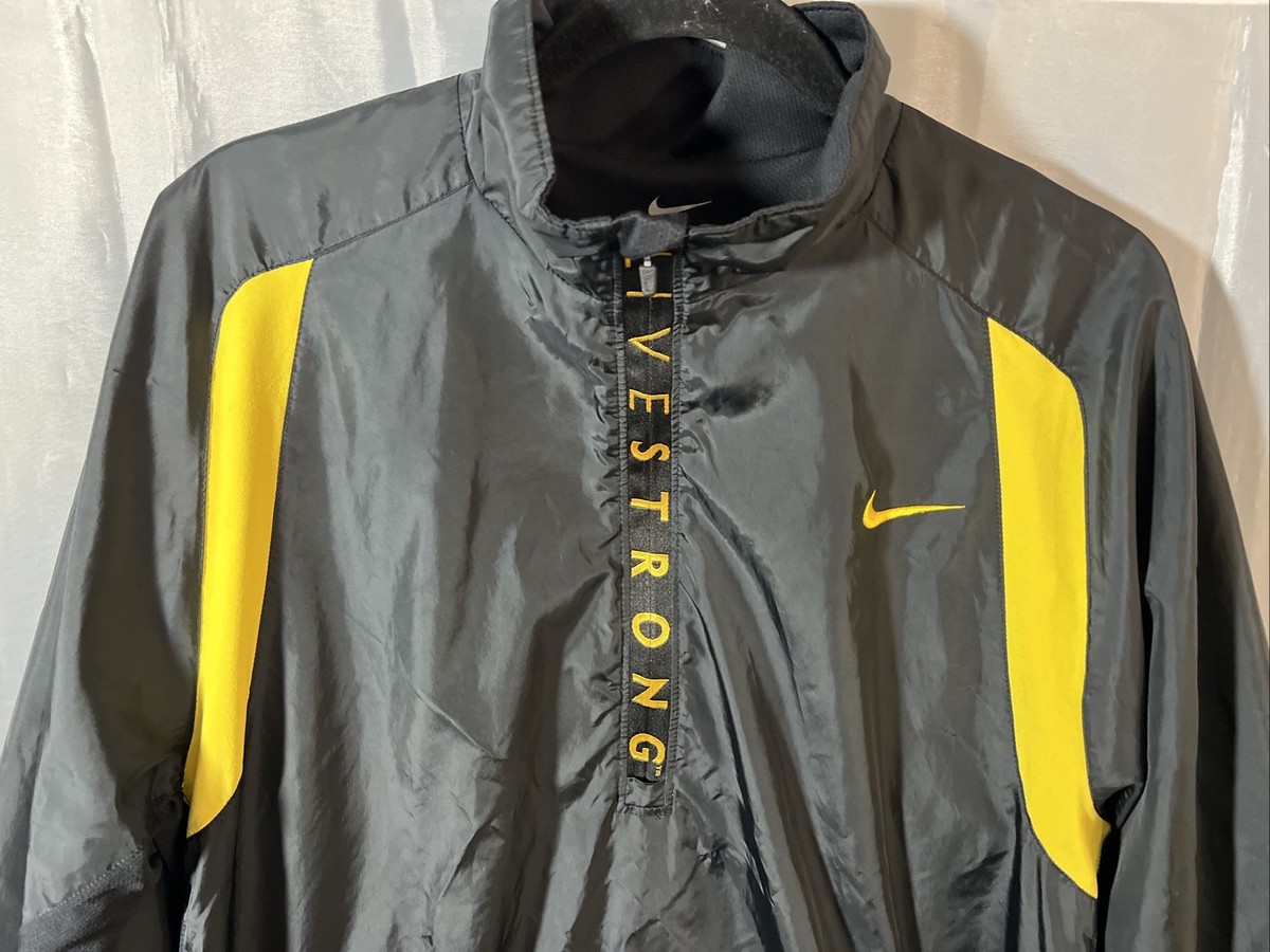 Nike Livestrong Half Zip Anorak Jacket Men's Size Large Black