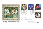 GB 1991 RUGBY UNION WORLD CUP Benham Silk SIGNED By Bill Beaumont Autographed