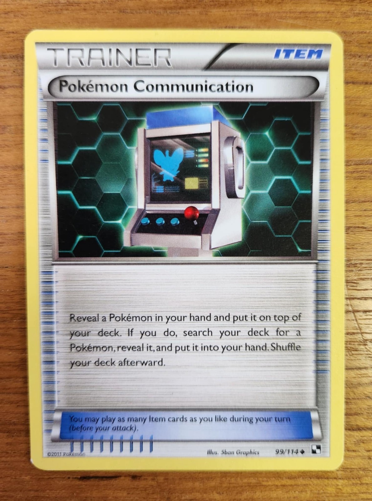 Uncommon Pokemon Communication Pokemon Card, Black and White Base Set 99/114