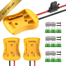 3 Pack Power Wheels Battery Adapter Converter For Dewalt 20V 12 AWG Wire  Fuses