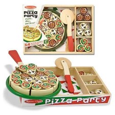 Melissa Doug - Pizza Party Wooden Pizza Set