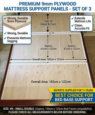 ?4ft Small Double Mattress Support Board Panels - 9mm Plywood (NOT 4ft6 Full)