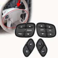 4x Fit For Chevy Silverado 1500 GMC Sierra Steering Wheel Switch Control Buttons