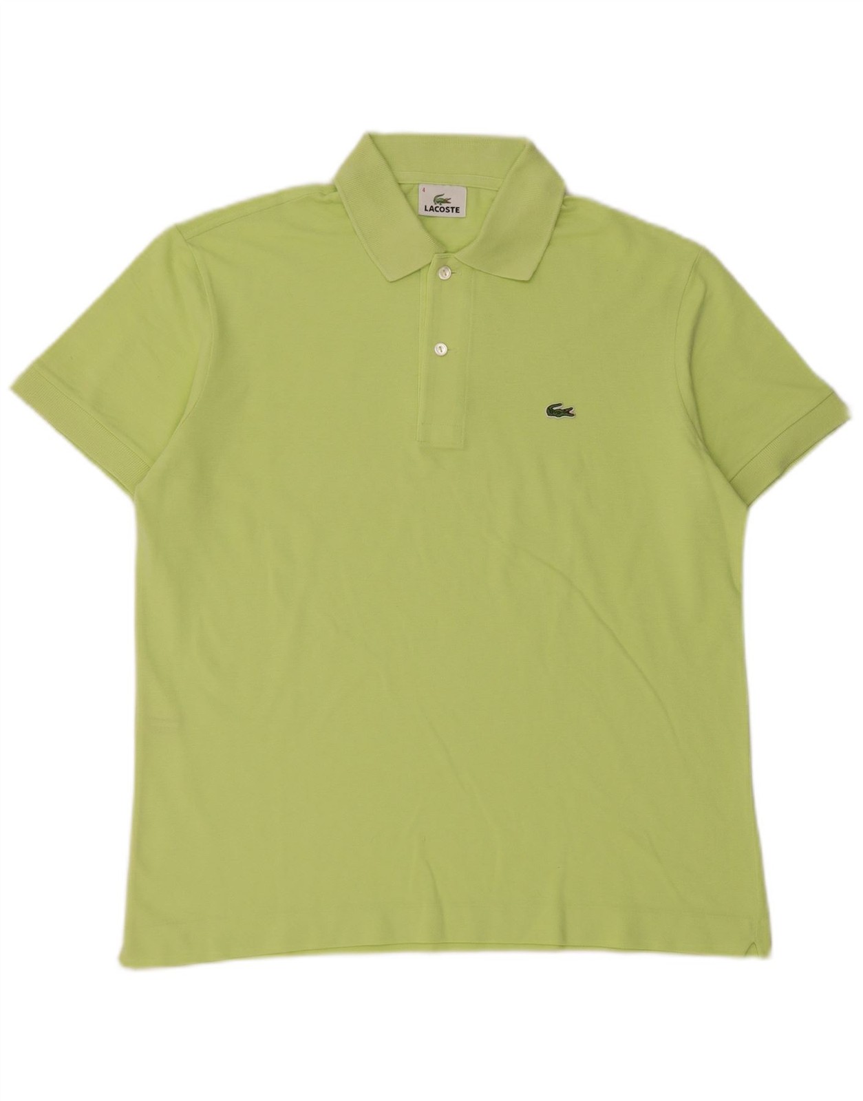 Lacoste Mens Polo Shirt Size 4 Medium Green Cotton DM05