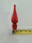 Vintage MCM Blenko Glass 920M Stopper In Tangerine Crackle (Stopper Only)