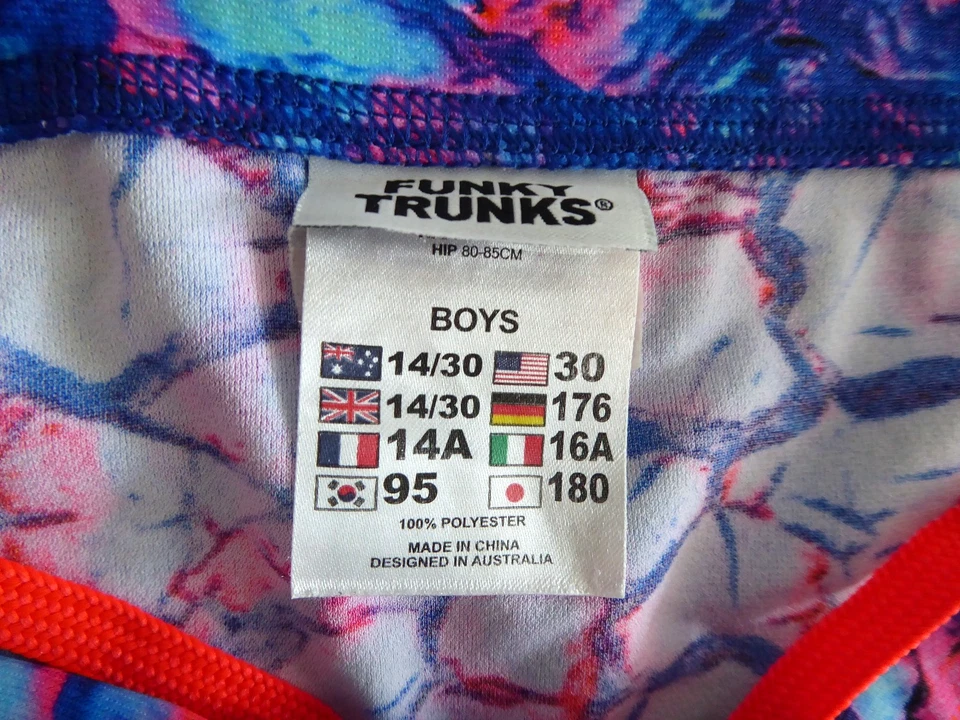 Funky Trunks Badehose Jungen Gr. 176 blau/rot - Bild 3 von 3