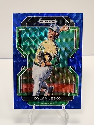 2022 Panini Prizm Draft Picks Blue Wave Prizm Dylan Lesko #PDP15