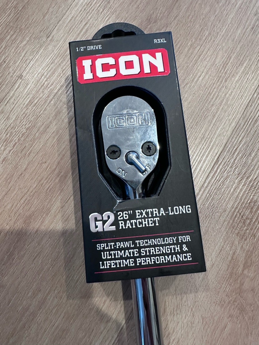 New ICON G2 Series 80 tooth R3XL 1/2 Ratchet Extra Long Handle 26