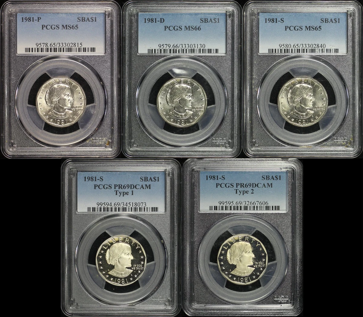 MS 65 Graded Susan B Anthony Dollars (1979-1981, 1999) for sale | eBay