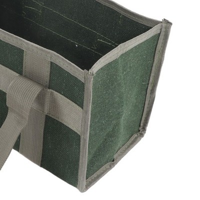 Wide Mouth Tool Bag OD Green Canvas Large Capacity Wear Resistant Waterproof NEW