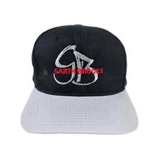 Vintage Garth Brooks Hat Cap Black Gray SnapBack Country Music 90s 