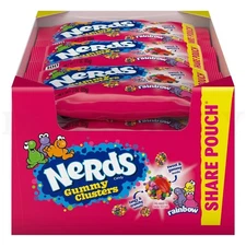 Nerds Gummy Clusters Candy Rainbow 3oz Case of 12 Pouches