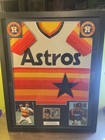 HOUSTON ASTROS NOLAN RYAN FRAMED JERSEY W AUTO CARD GOAT — photo 1