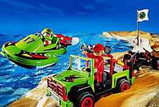 Playmobil -- Pièce de rechange -- 4x4 hors bord de course 3041 --