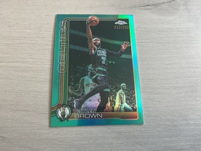 2025/26 topps chrome updated basketball jaylen brown #9. 232/299 teal