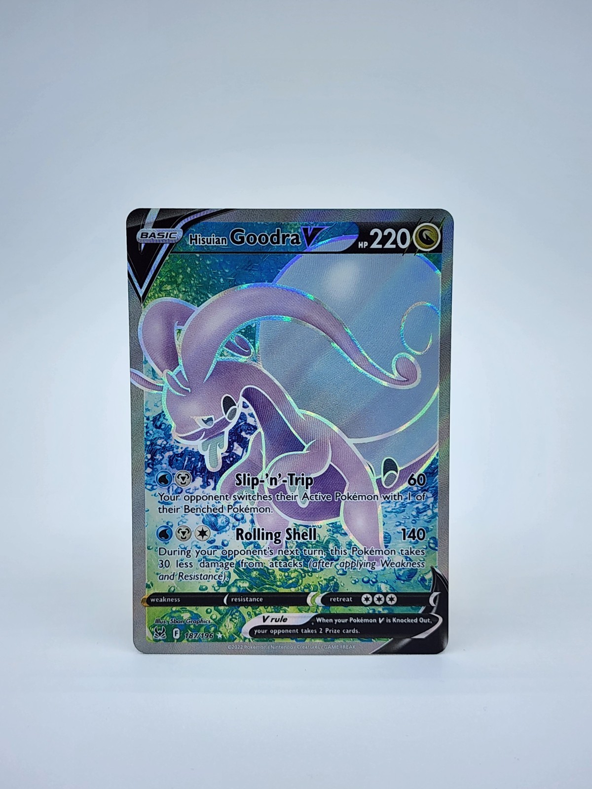 Hisuian Goodra V 187/196 SWSH11: Lost Origin Full Art Ultra Rare Pokemon TCG