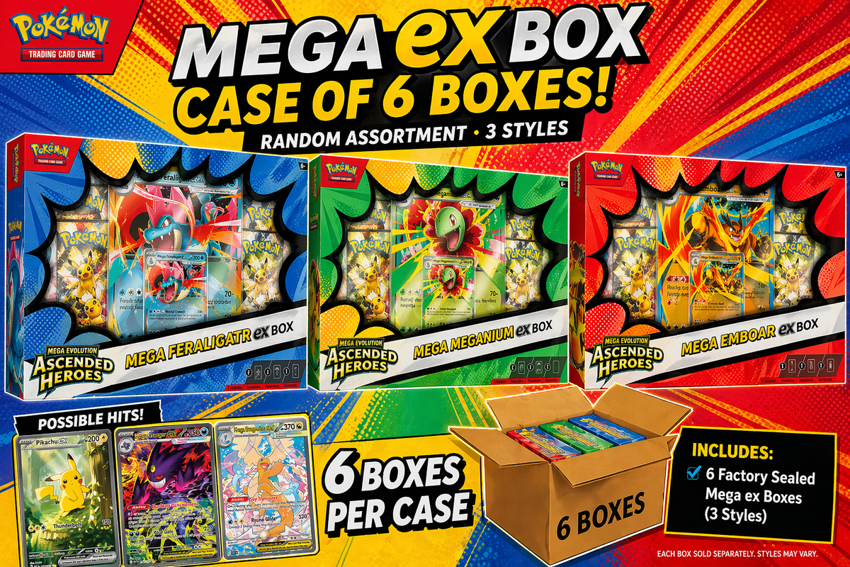 Pokemon TCG Ascended Heroes Mega ex CASE (6 EX Boxes) Sealed NEW