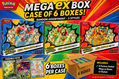 Pokemon TCG Ascended Heroes Mega ex CASE (6 EX Boxes) Sealed NEW