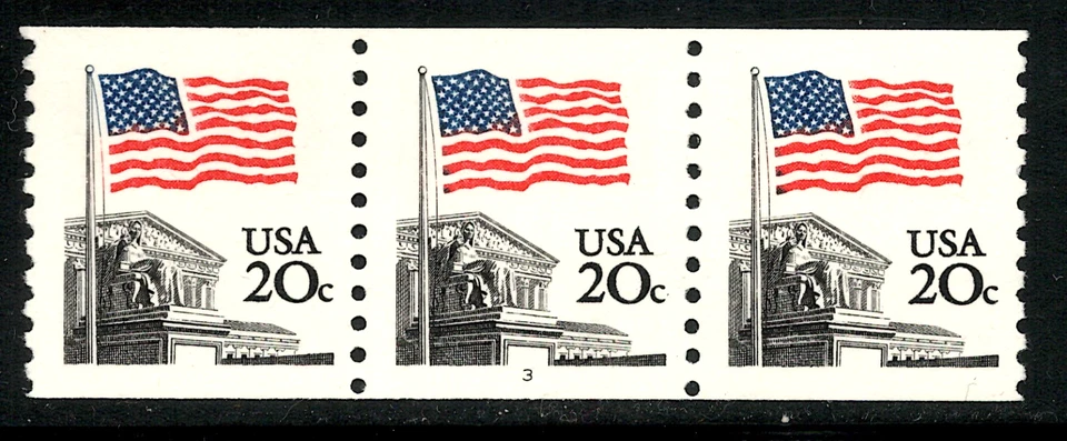 U.S. #1895 P#3, 1895a P#9, 1895b P#14 Flag Supreme Court 20c (1981) PNC3 MNH - Image 2 of 4