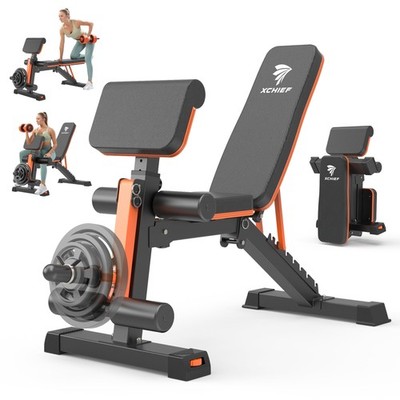 Weight Bench 1000LB Capacity Adjustable Foldable Flat Incline Decline Heavy Duty