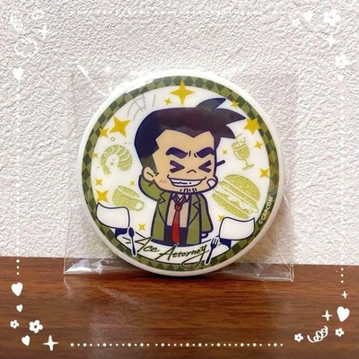 Ace Attorney Detective Gumshoe Can Badge CAPCOM Cafe Shanghai Limited Japan Rare